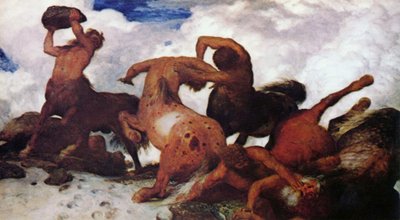 Centaur fight by Arnold Böcklin